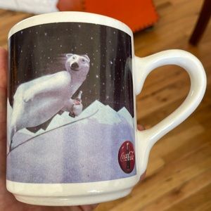 Coca Cola polar bear ski jumping mug